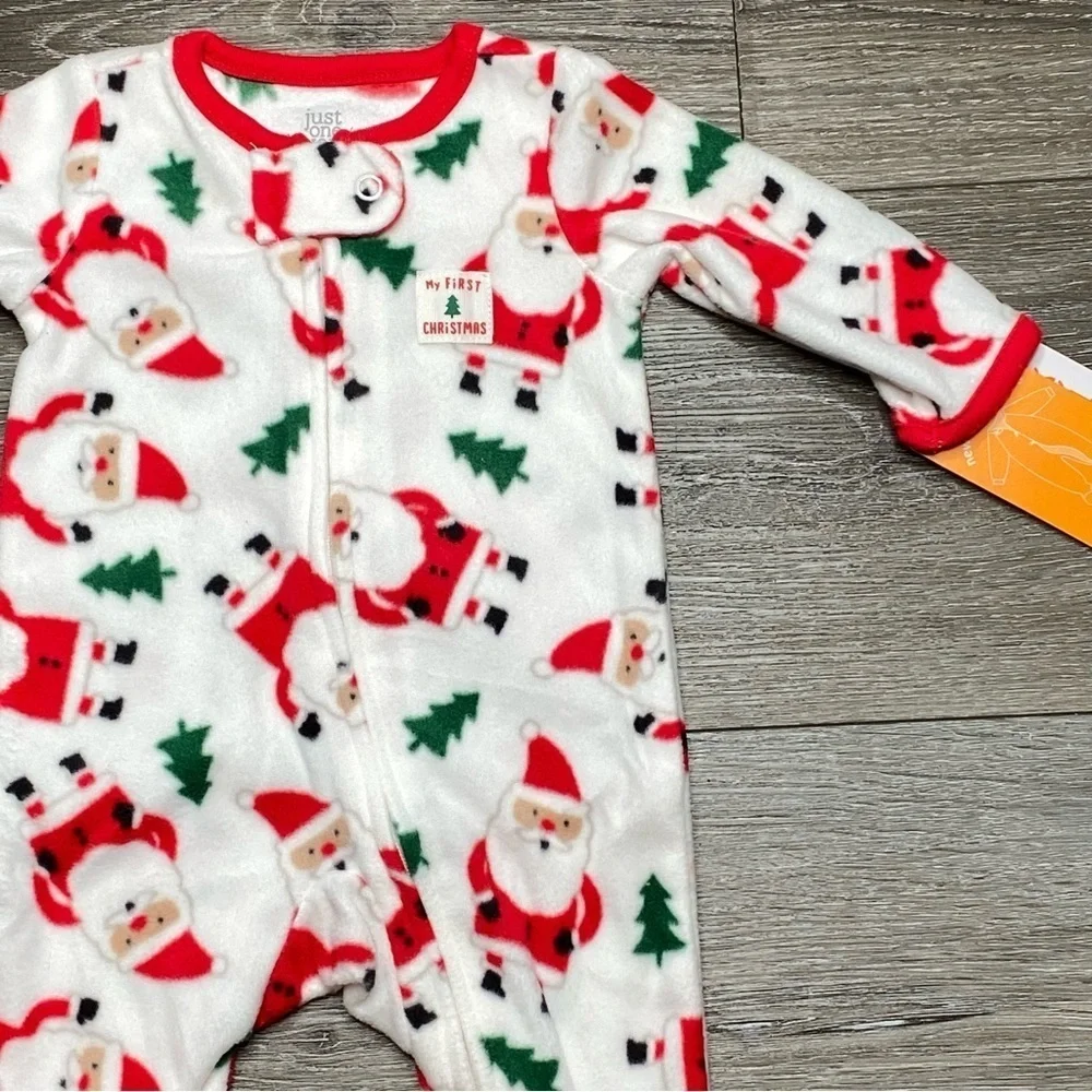 Carter’s Baby Christmas Santa footed Zip Pajama